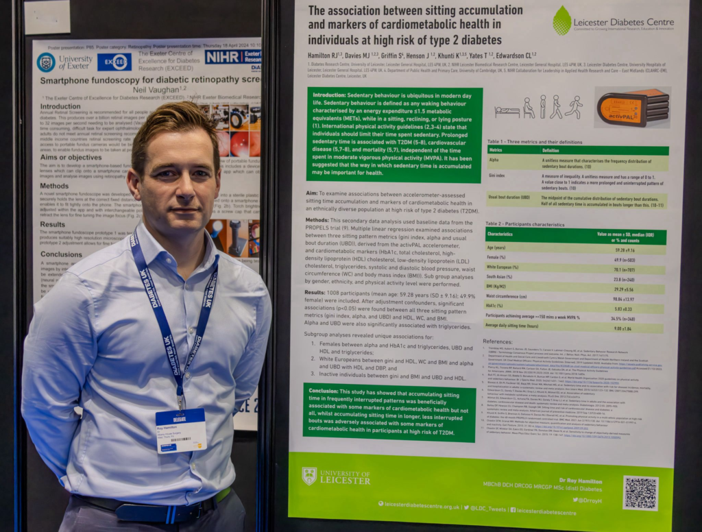 Dr Roy Hamilton poster presentation research diabetes uk